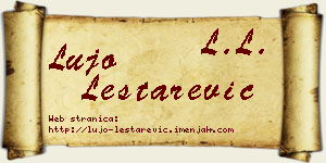 Lujo Leštarević vizit kartica